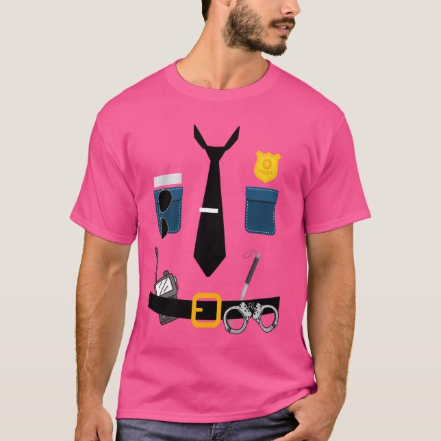 Polizist der Polizeiwache Uniform Officer Funny Ha T-Shirt (Vorderseite)
