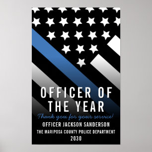 Polizist des Jahres Mitarbeiter Anerkennung Poster