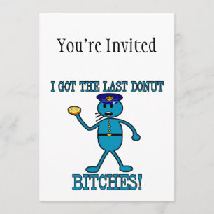 Polizist hat letzten Krapfen Einladung