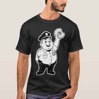 Polizist isst einen Donut T-Shirt