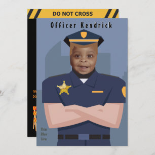 Polizist Kindergeburtstag Einladung