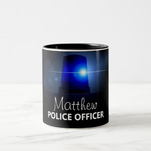 Polizist Personalisiert Zweifarbige Tasse