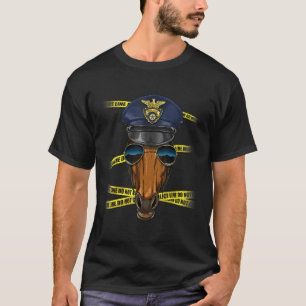 Polizist Pferd PD Polizist Tatort Tier Hor T-Shirt