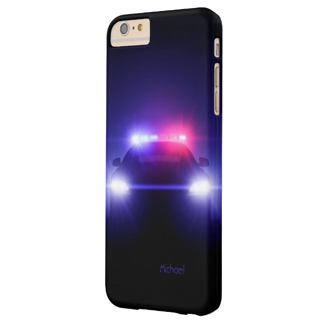 Polizist-Polizei-Auto-volles Licht-Blinken Case-Mate iPhone Hülle (Rückseite Links)