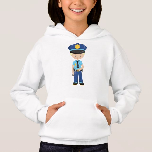 Polizist, Polizeibeamter, Polizist, blond haar Hoodie (Vorderseite)