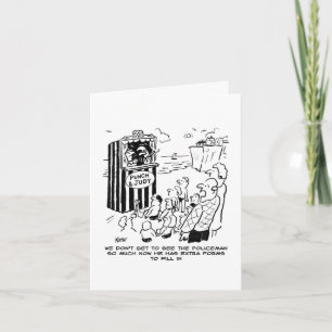 Polizist Punch & Judy Show Karte