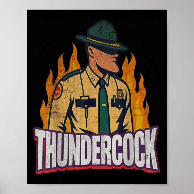 Polizist Sergeant Cius Thunder Bodycam Lustiges Me Poster (Vorne)