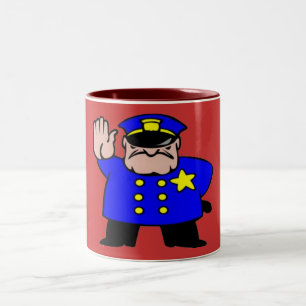 Polizist - Tag des Vaters Zweifarbige Tasse