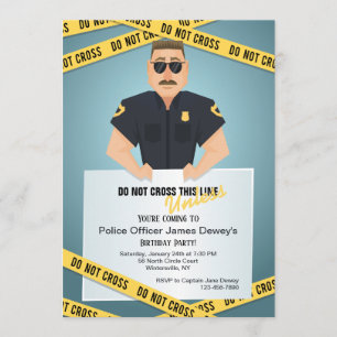 Polizist überqueren die Einladung nicht