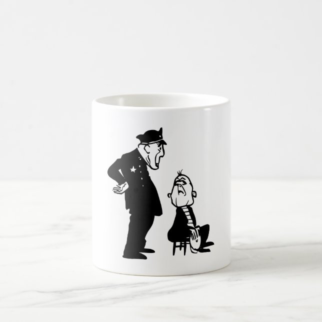 Polizist und Einbrecher Kaffeetasse (Mittel)