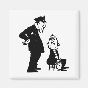 Polizist und Einbrecher Magnet