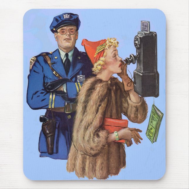 Polizist und reiche Dame verhafteten in den 30er J Mousepad (Vorne)