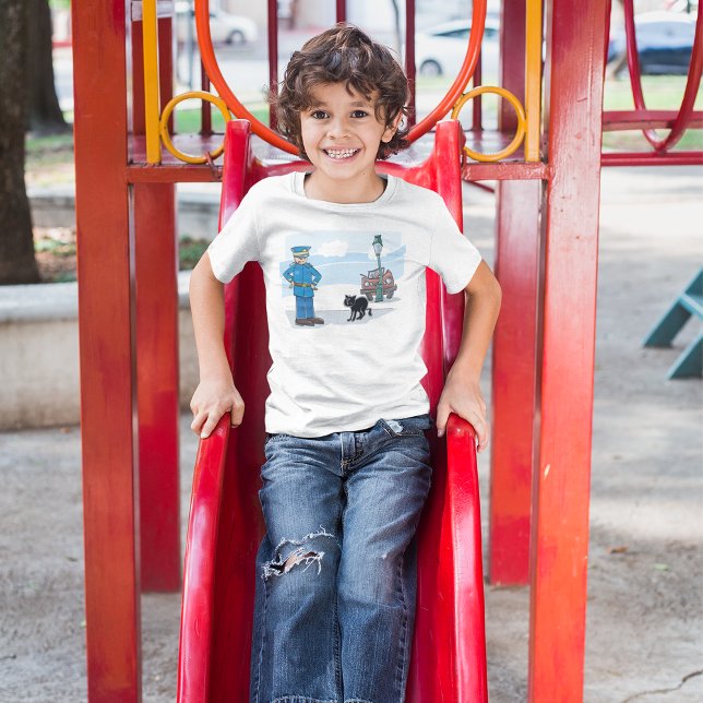 Polizist und schwarze Katze T-Shirt (Von Creator hochgeladen)