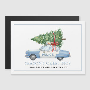 Polizist Weihnachtsbaum Auto Magnetkarte Magneteinladung