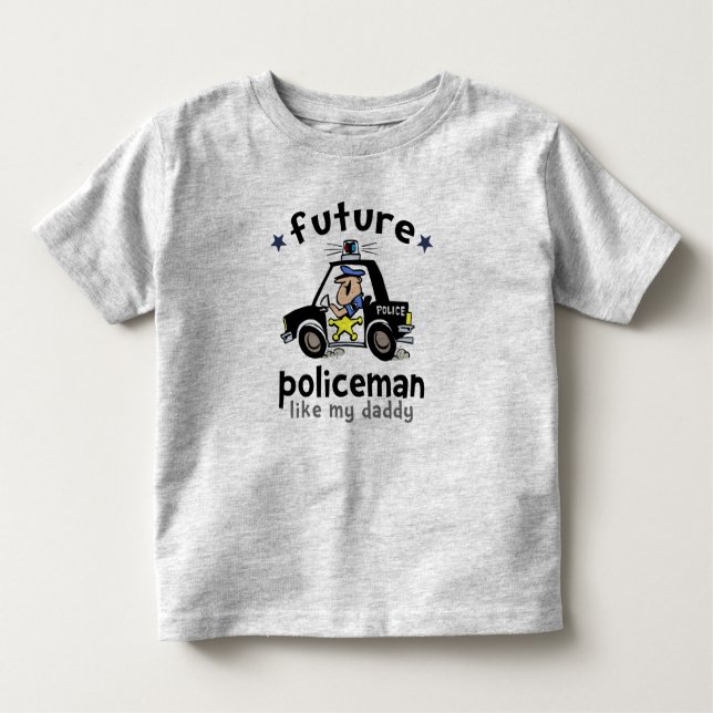 Polizist wie Daddy Kleinkind T-shirt (Vorderseite)