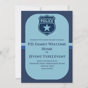 Polizisten-Baby-Shower-Einladung Einladung