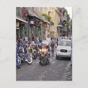 Polizisten, Biker und Voodoo Postkarte