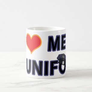 POLIZISTEN IN DER UNIFORM TASSE
