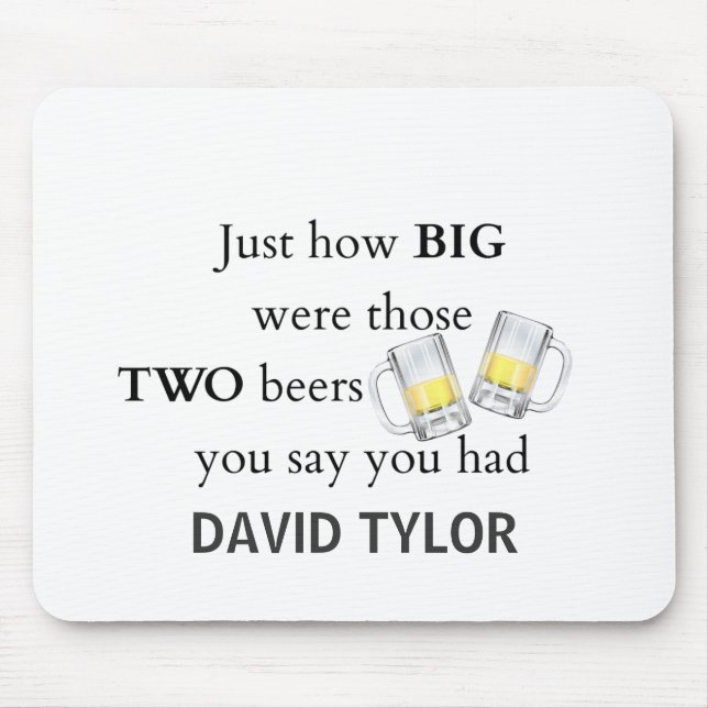 Polizisten Joke, wie groß. Mousepad (Vorne)