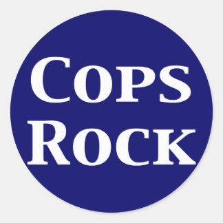 Polizisten Rock Gifts Runder Aufkleber