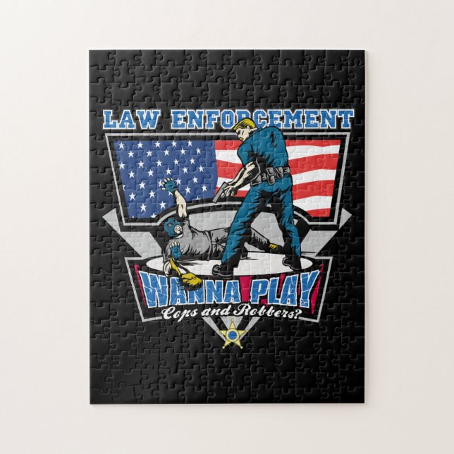 Polizisten und Räuber Puzzle (Vertikal)