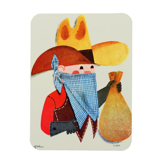 Polizisten und Robber Magnet (Vertikal)