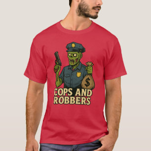 Polizisten und Robbers Halloween T - Shirt
