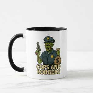 Polizisten und Robbers Halloween-Tasse Tasse