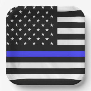 Polizistenflagge Pappteller