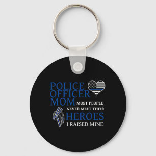 Polizistenmutter - Thin Blue Line Familie Schlüsselanhänger