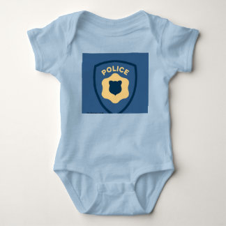 Polizistenschild-Abzeichen zum Dienen und Schützen Baby Strampler