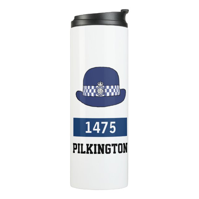 Polizistin Gift. UK Police Officer WPC Hat Thermosbecher (Nach links gedreht)