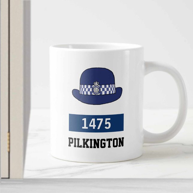 Polizistin Gift. UK Police WPC Hat Jumbo-Tasse (Von Creator hochgeladen)