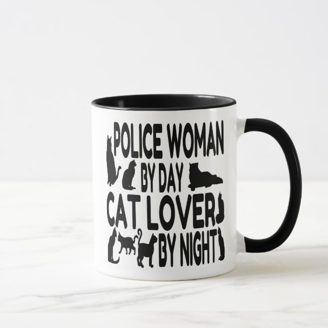 Polizistin Liebe Katze Tasse (Rechts)