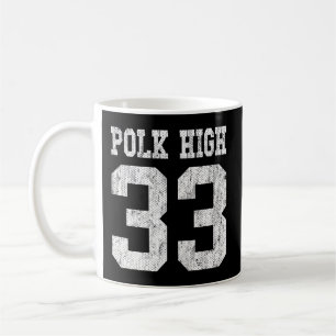 Polk High School Footballtrikot 33 im Retro-Look Kaffeetasse