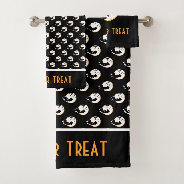 Polka Bat and Moon Badhandtuch Set (Insitu)