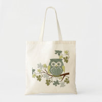 Polka-Baum-Eulen-Tasche