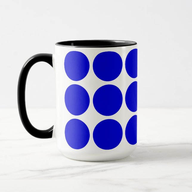 Polka blue dots tasse (Links)