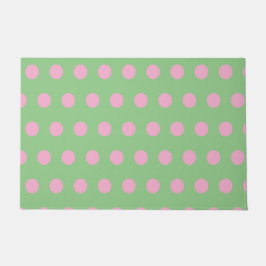 Polka Door Mat (Sage Green & Pastel Pink) Fußmatte