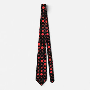 Polka Dot 01A.Red Black BG Krawatte