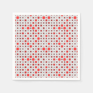 Polka Dot 01A.Red offwhite BG Serviette