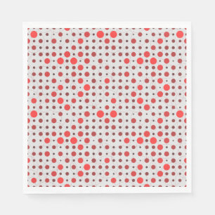 Polka Dot 01A.Red offwhite BG Serviette