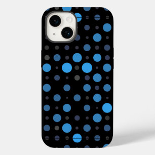 Polka Dot 01X.Blue Shade Black BG Case-Mate iPhone 14 Hülle
