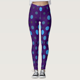Polka Dot 01X.Blue Shade D Lila BG Leggings