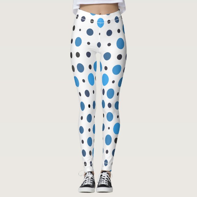 Polka Dot 01X.Blue Shade Leggings (Vorderseite)