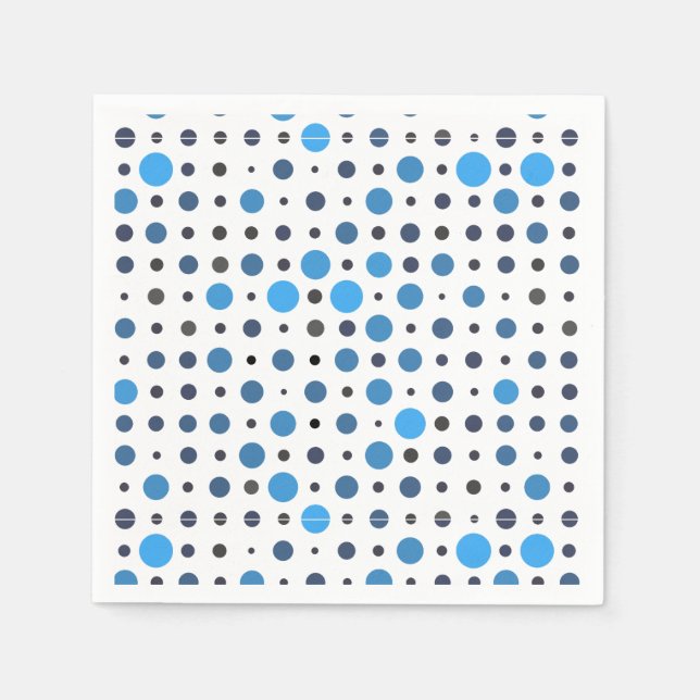 Polka Dot 01X.Blue Shade Serviette (Vorderseite)