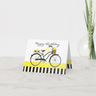 Polka Dot and Lemons Bicycle Karte
