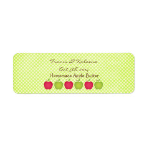 Polka Dot Apple Themed Gevor Label