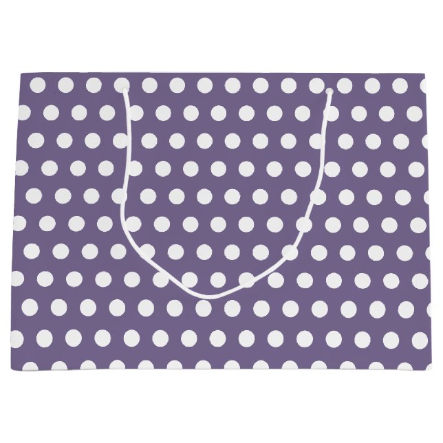 Polka Dot auf Green Große Geschenktüte (Vorderseite)