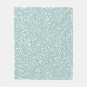 Polka Dot baby Aqua and White Fleecedecke